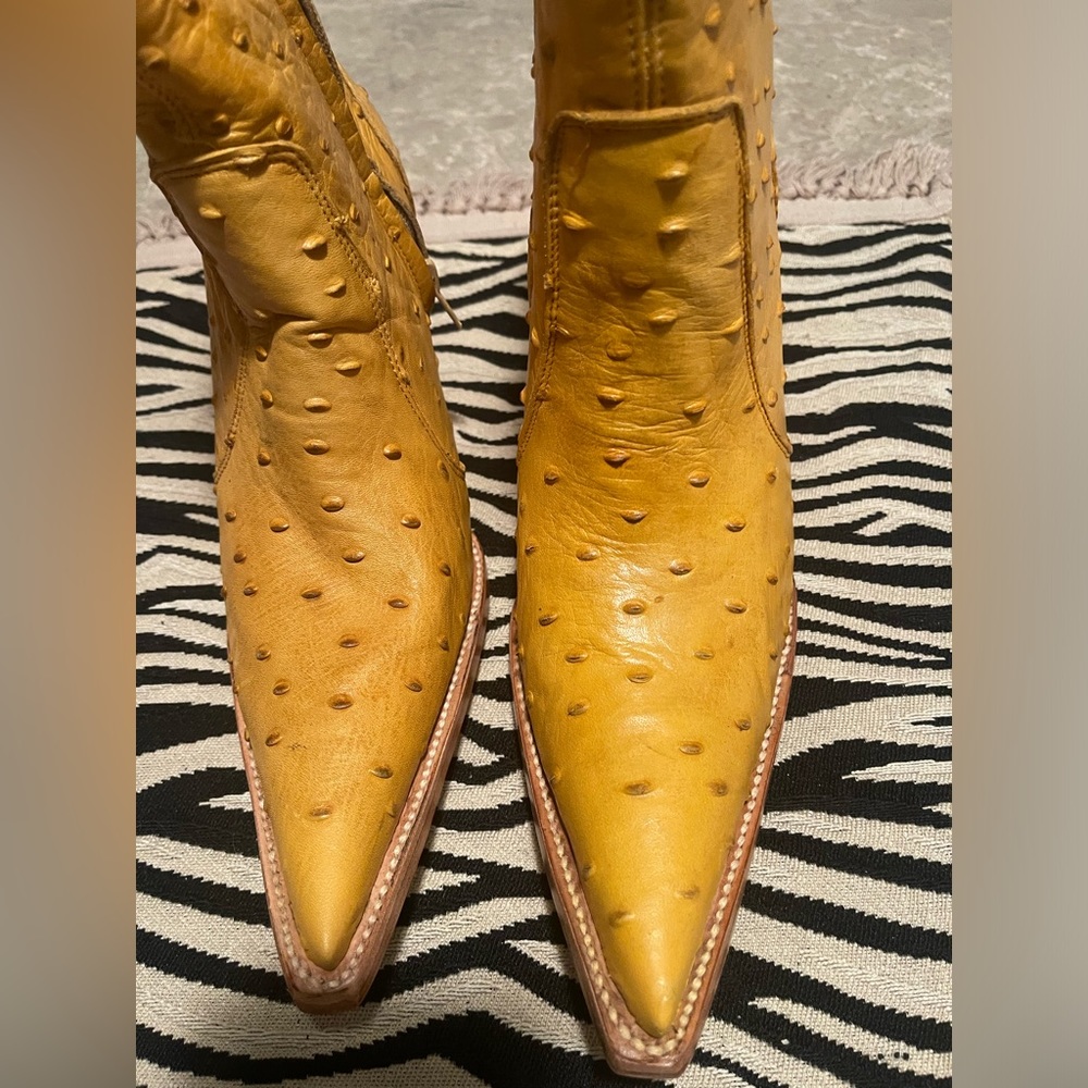 Rudel Ladies Leather Western Boots/ Buttercup; USA Size 7